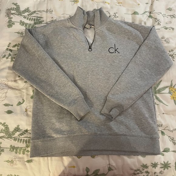 Small Grey Calvin Klein quarter zip sweater! - Picture 9 of 10